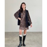 Леопардовое платье с шарфиком