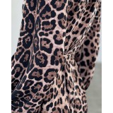 Леопардовое платье с шарфиком